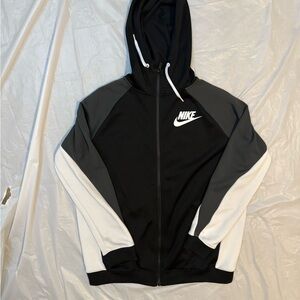 Nike Black and Gray Zip-Up Jacket